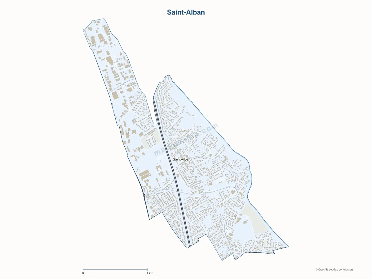 Carte de Saint-Alban à personnaliser