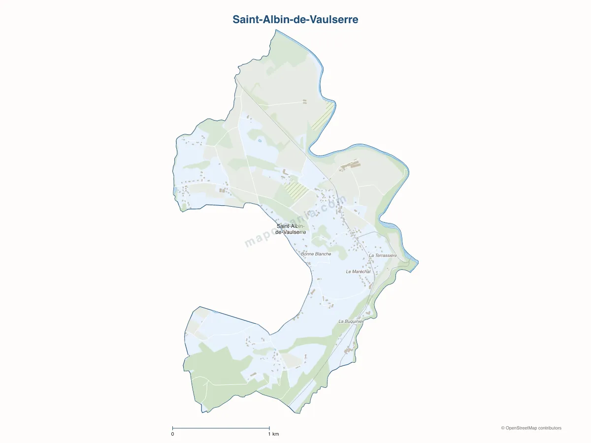 Carte de Saint-Albin-de-Vaulserre à personnaliser