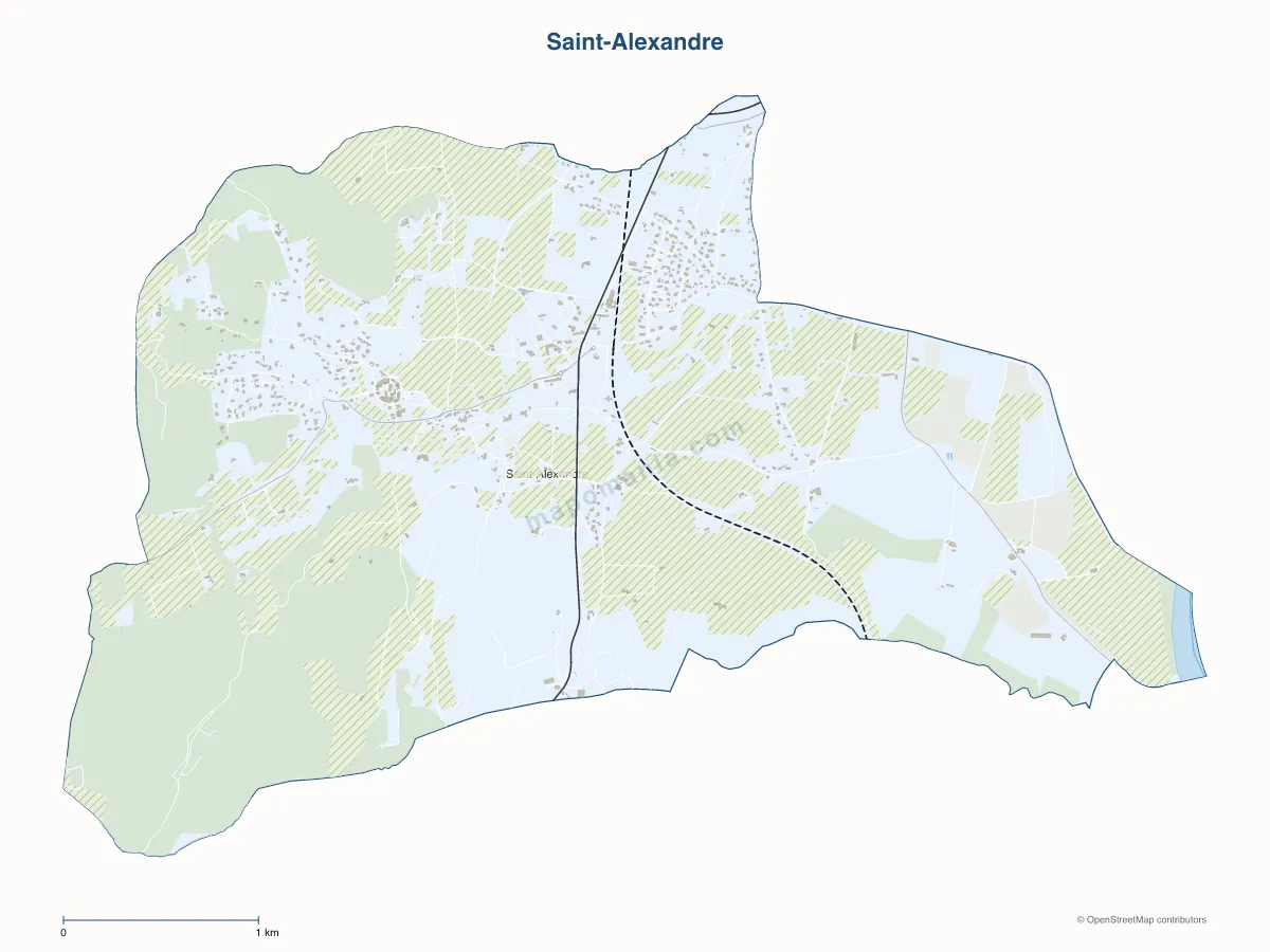 Carte de Saint-Alexandre à personnaliser