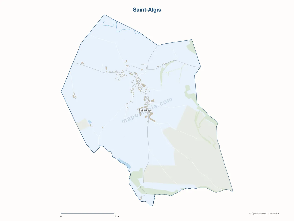 Carte de Saint-Algis à personnaliser