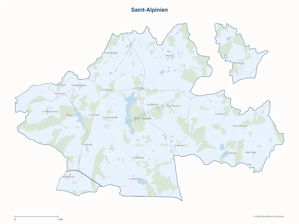 Carte de Saint-Alpinien à personnaliser