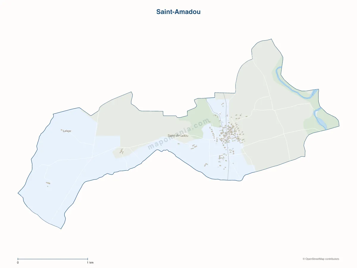 Carte de Saint-Amadou à personnaliser
