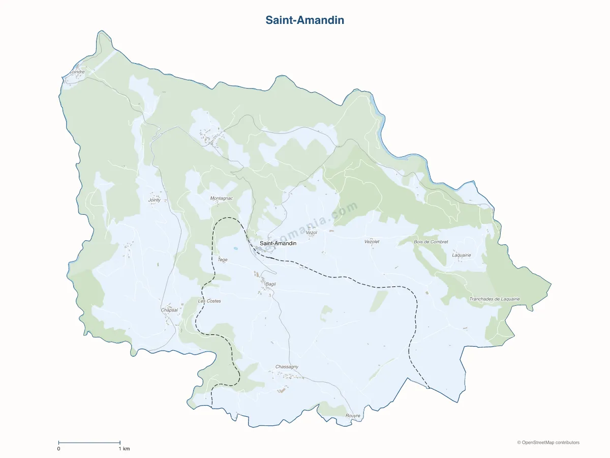 Carte de Saint-Amandin à personnaliser