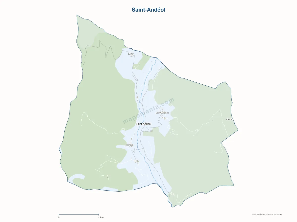 Carte de Saint-Andéol à personnaliser