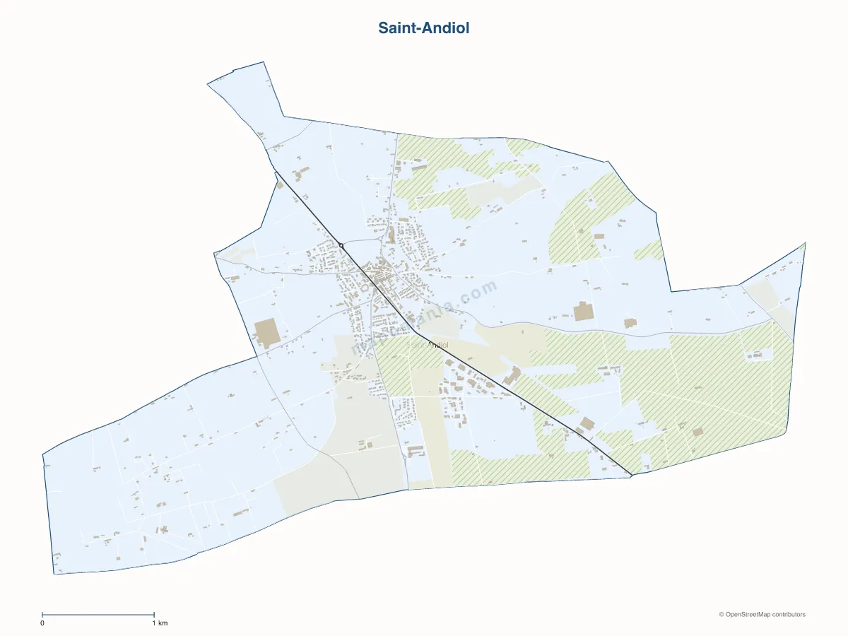 Carte de Saint-Andiol à personnaliser