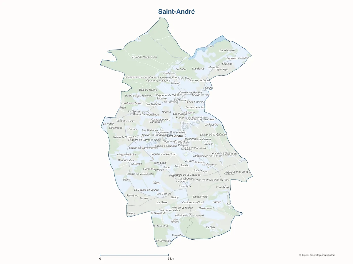 Carte de Saint-André à personnaliser