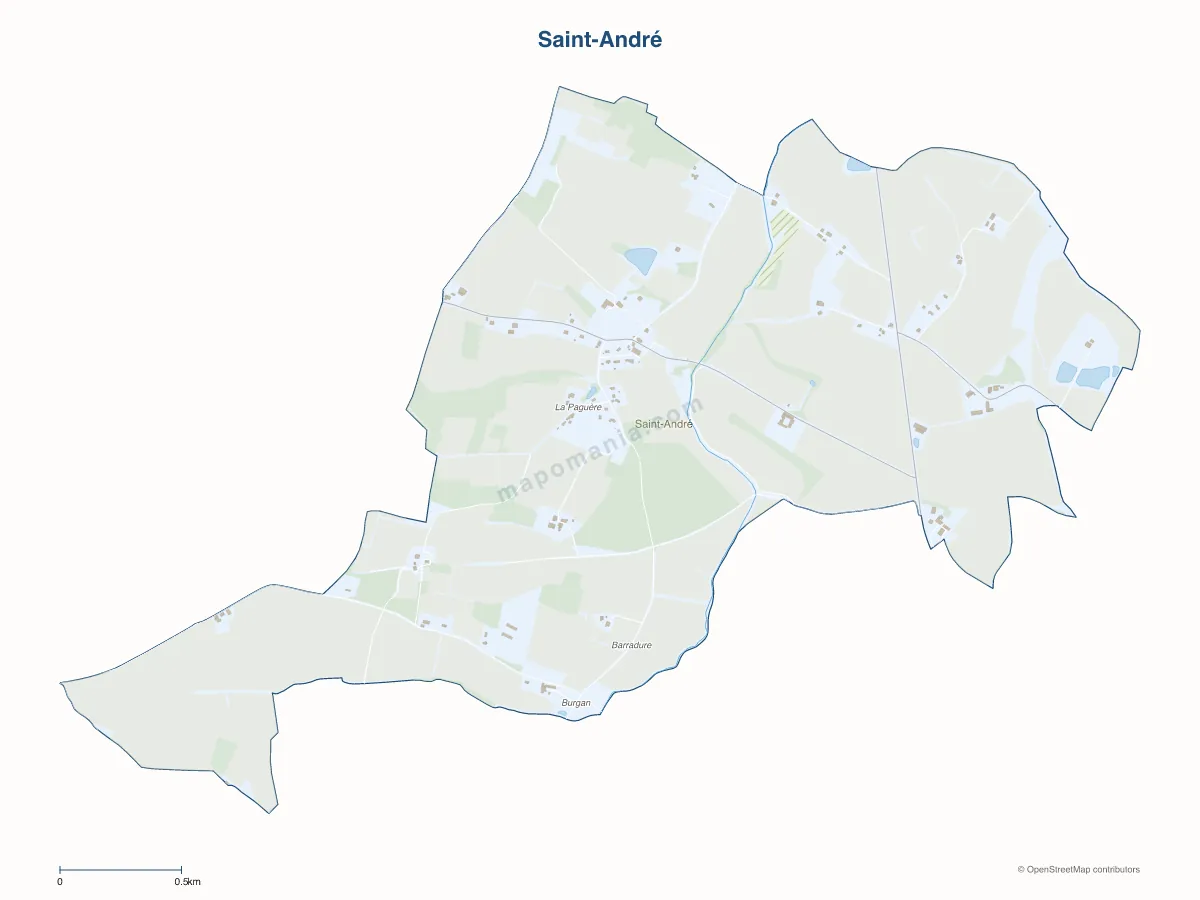 Carte de Saint-André à personnaliser