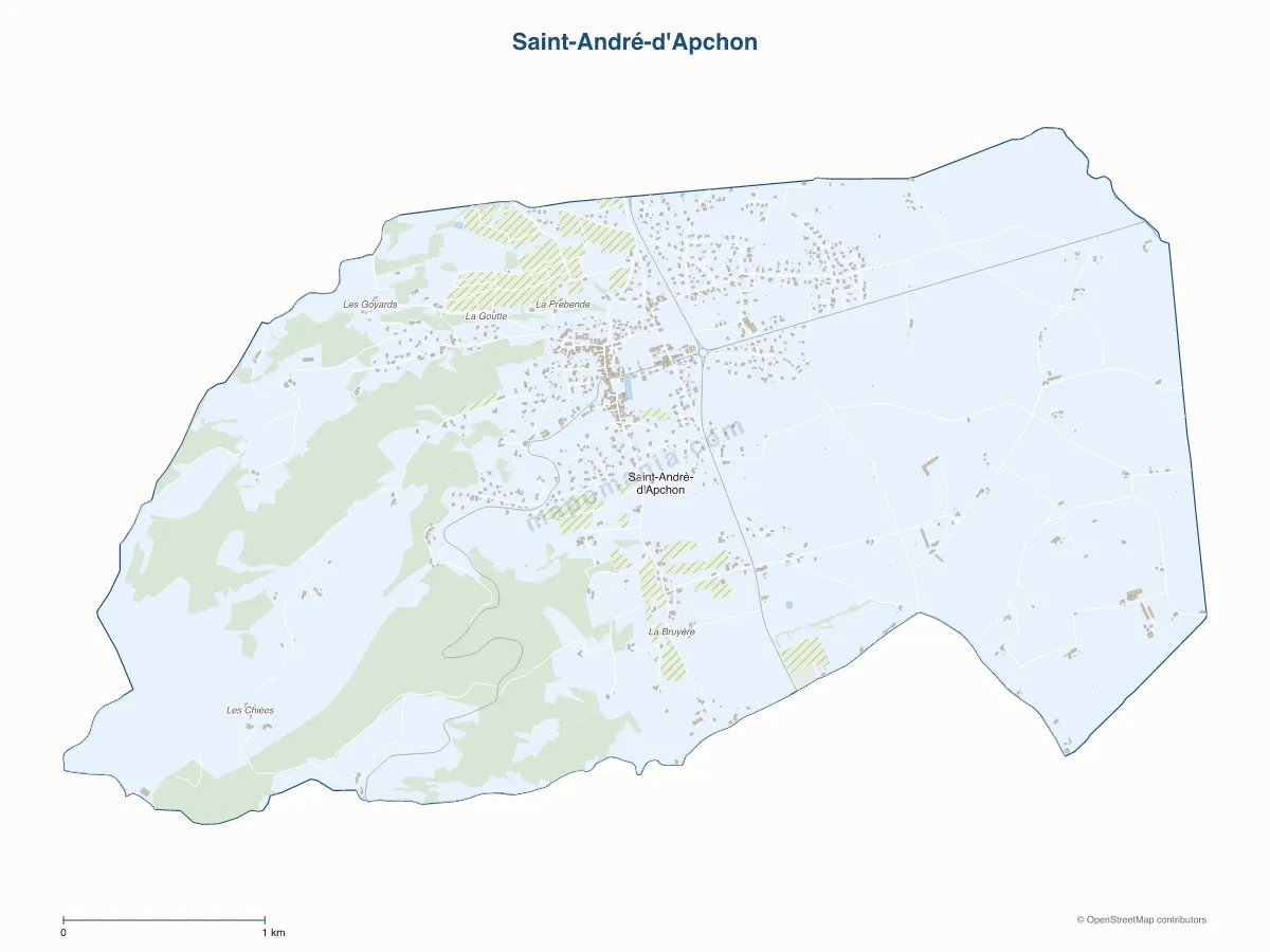 Carte de Saint-André-d'Apchon à personnaliser