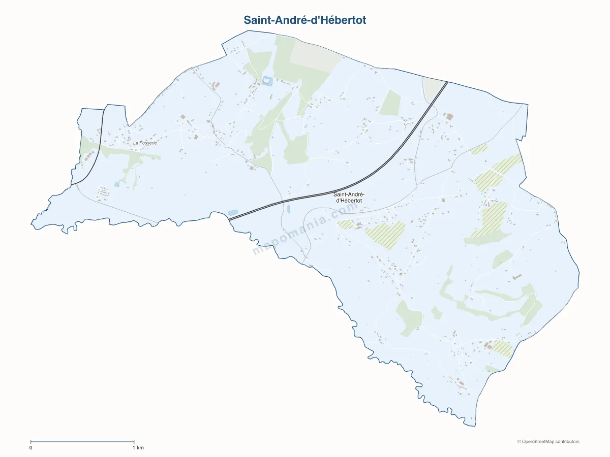 Carte de Saint-André-d'Hébertot à personnaliser