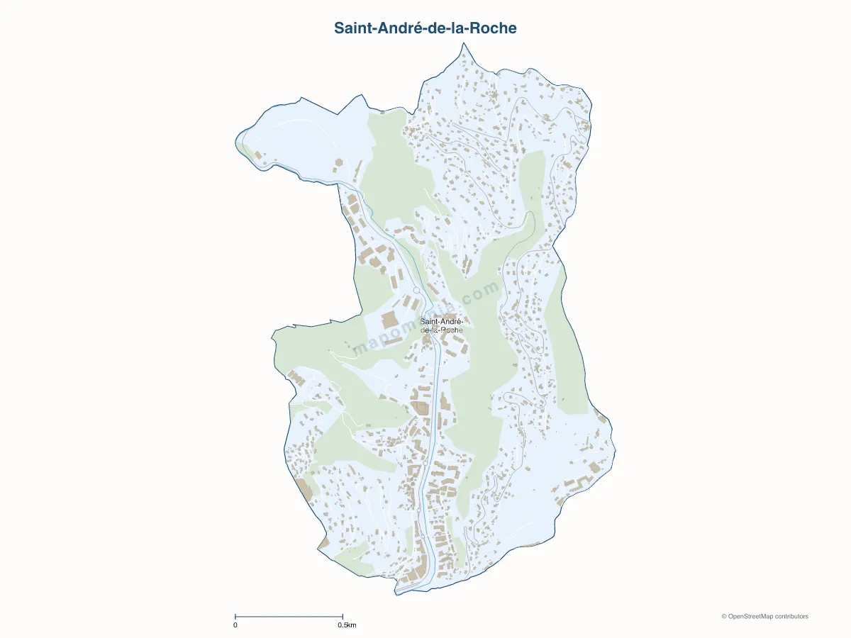 Carte de Saint-André-de-la-Roche à personnaliser