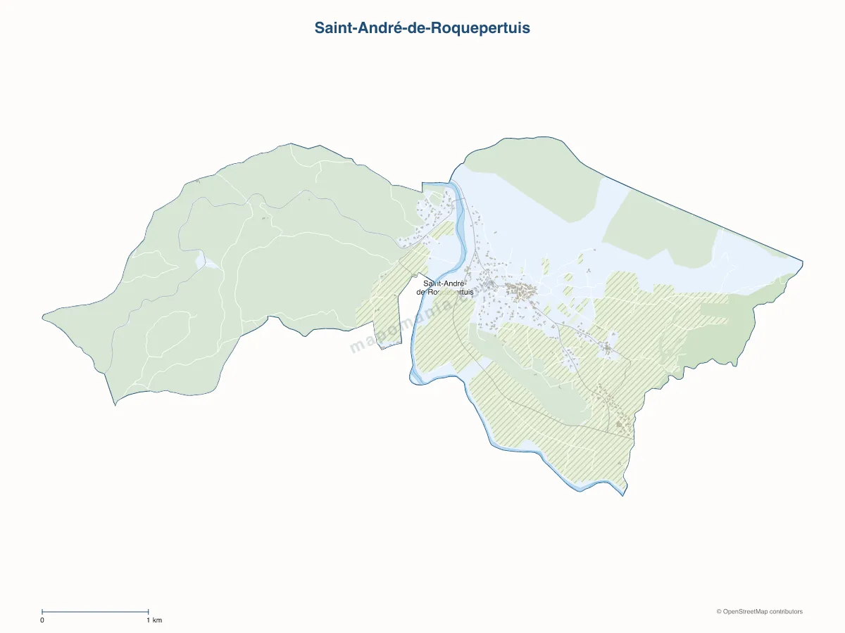 Carte de Saint-André-de-Roquepertuis à personnaliser