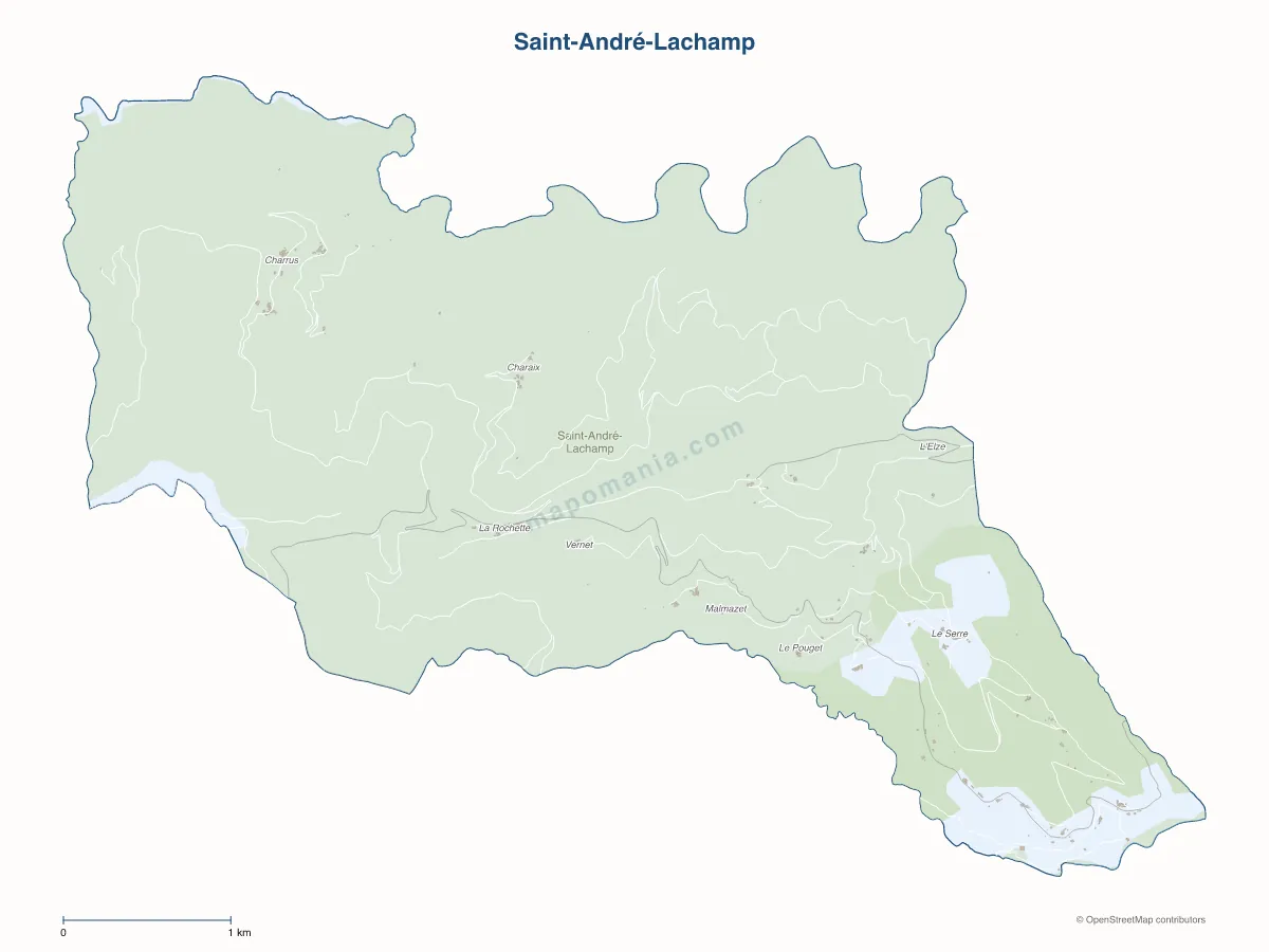Carte de Saint-André-Lachamp à personnaliser