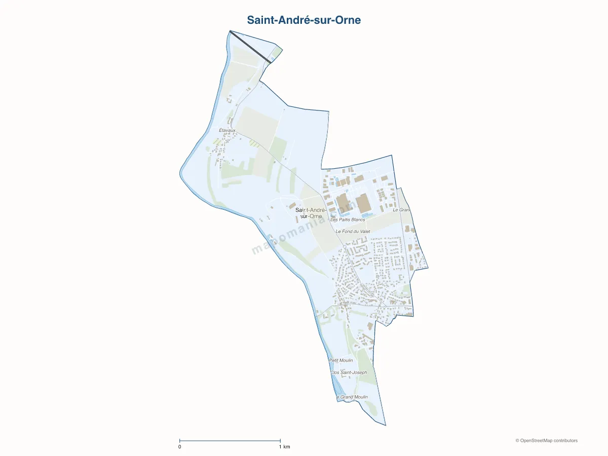 Carte de Saint-André-sur-Orne à personnaliser
