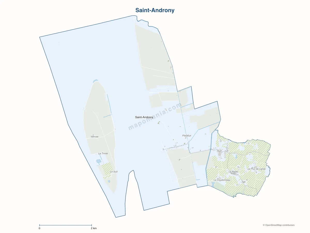 Carte de Saint-Androny à personnaliser