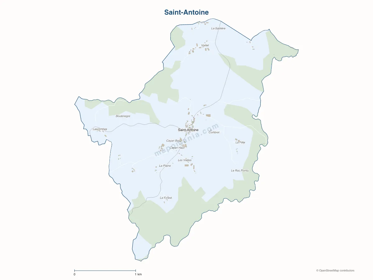 Carte de Saint-Antoine à personnaliser