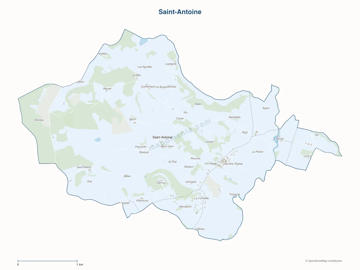 Carte de Saint-Antoine à personnaliser