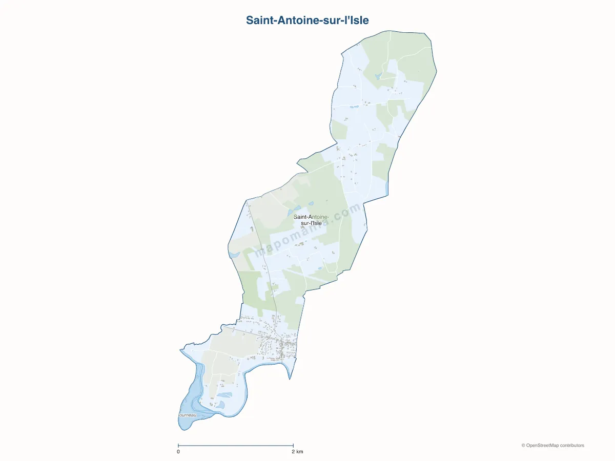 Carte de Saint-Antoine-sur-l'Isle à personnaliser