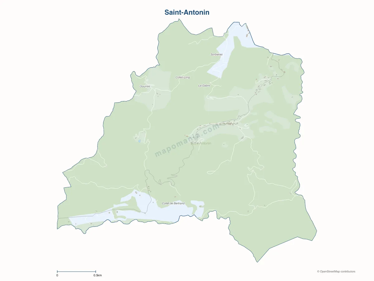 Carte de Saint-Antonin à personnaliser