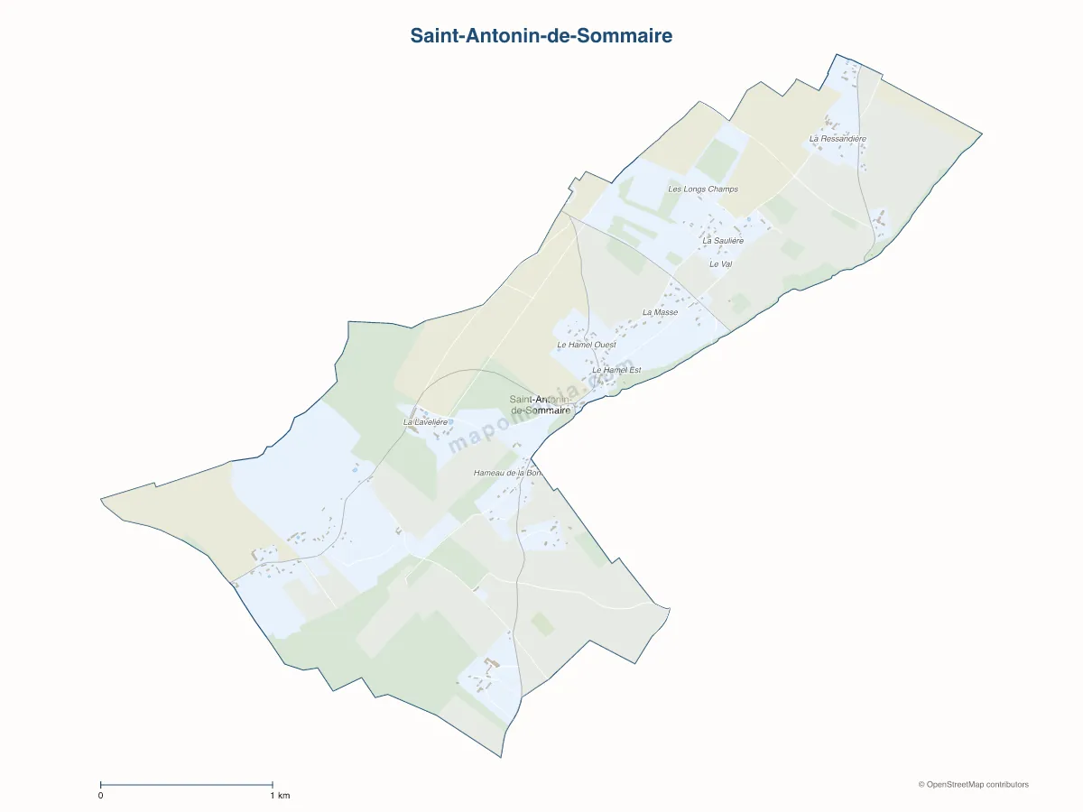 Carte de Saint-Antonin-de-Sommaire à personnaliser