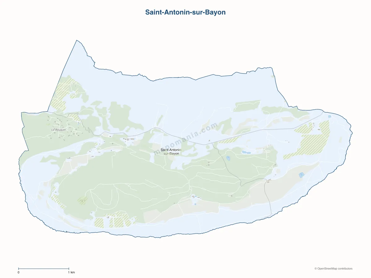 Carte de Saint-Antonin-sur-Bayon à personnaliser