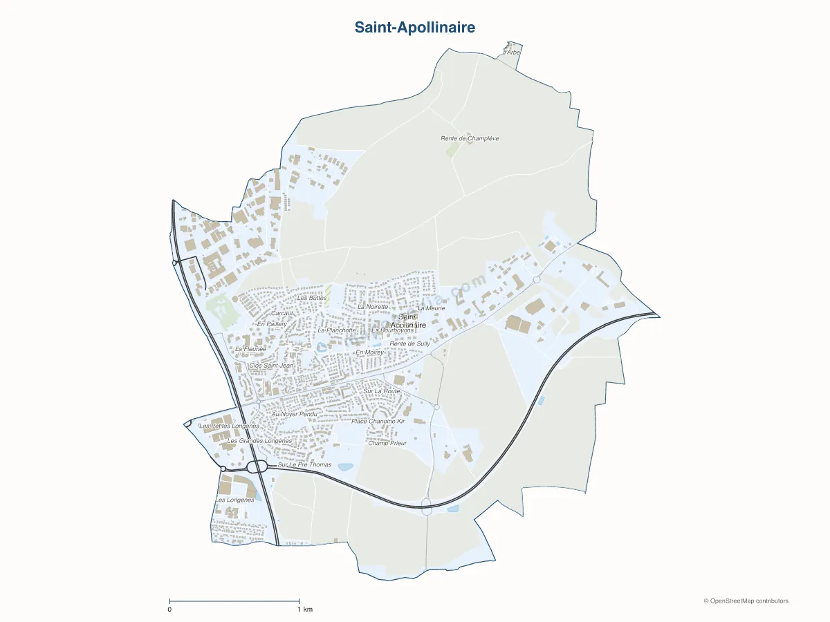 Carte de Saint-Apollinaire à personnaliser