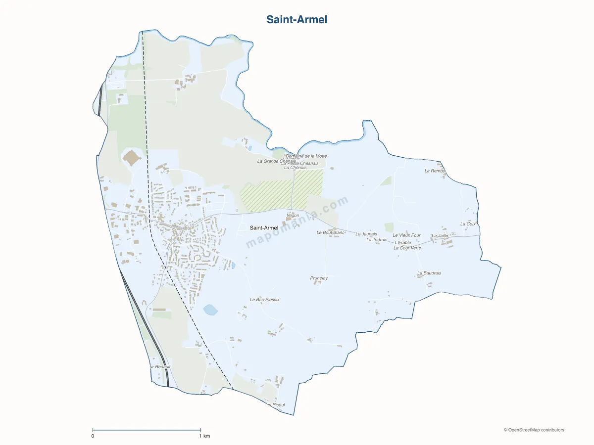 Carte de Saint-Armel à personnaliser