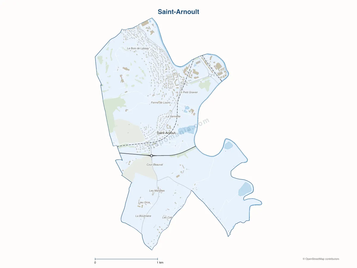 Carte de Saint-Arnoult à personnaliser