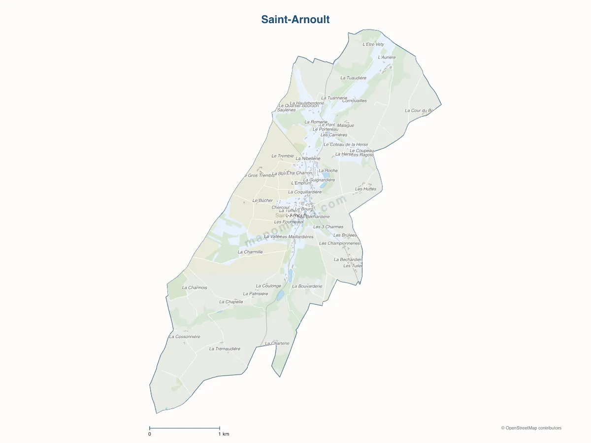 Carte de Saint-Arnoult à personnaliser