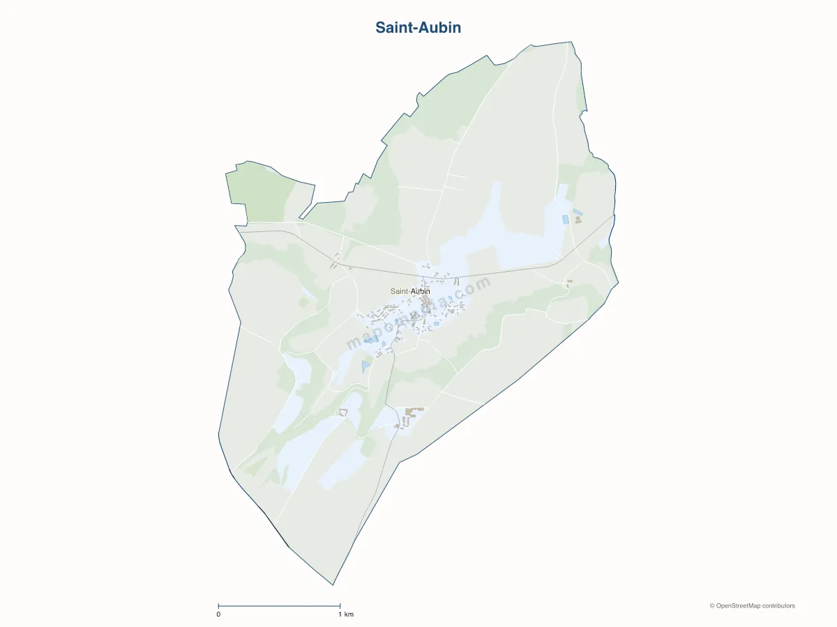 Carte de Saint-Aubin à personnaliser