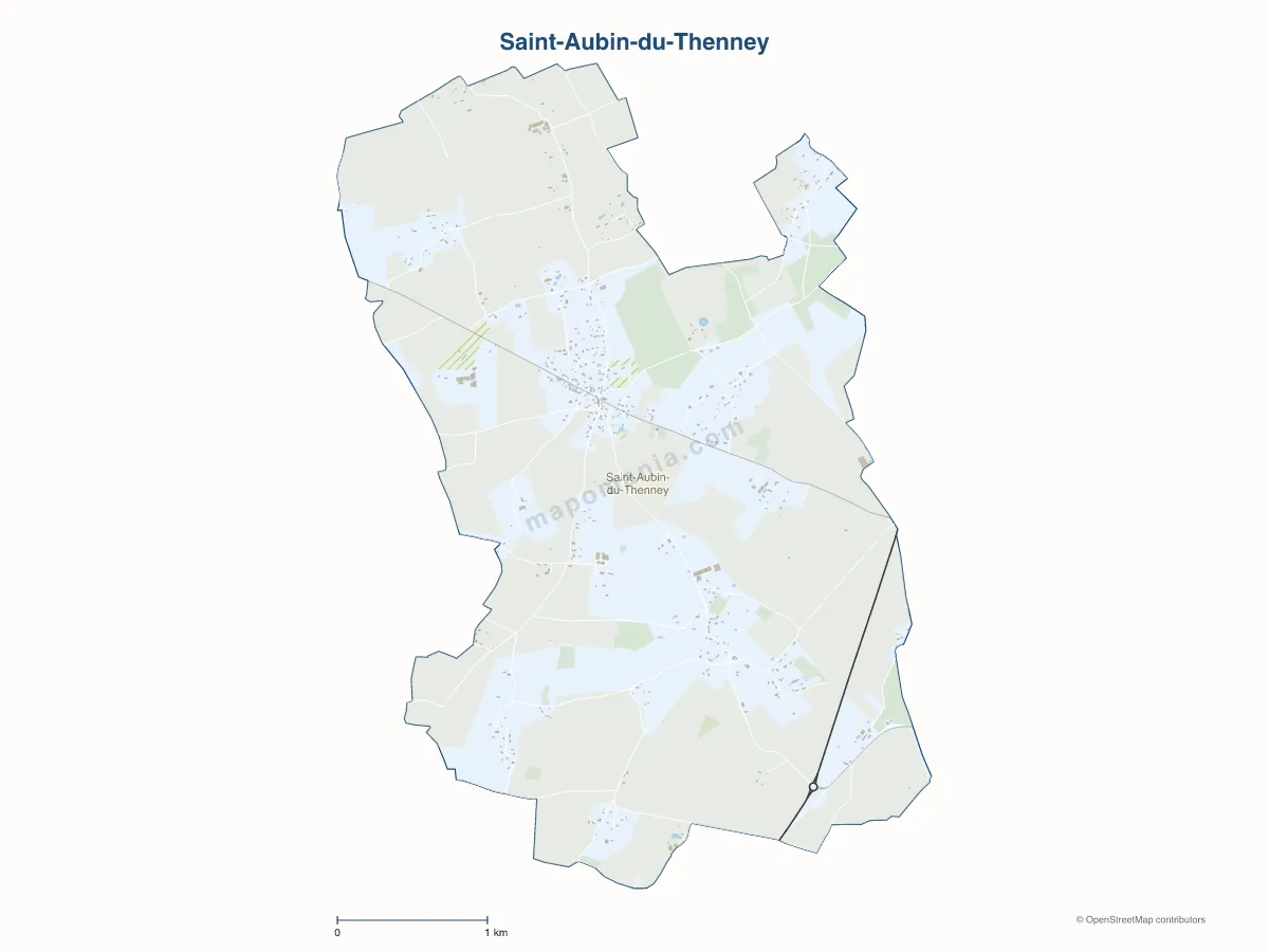 Carte de Saint-Aubin-du-Thenney à personnaliser