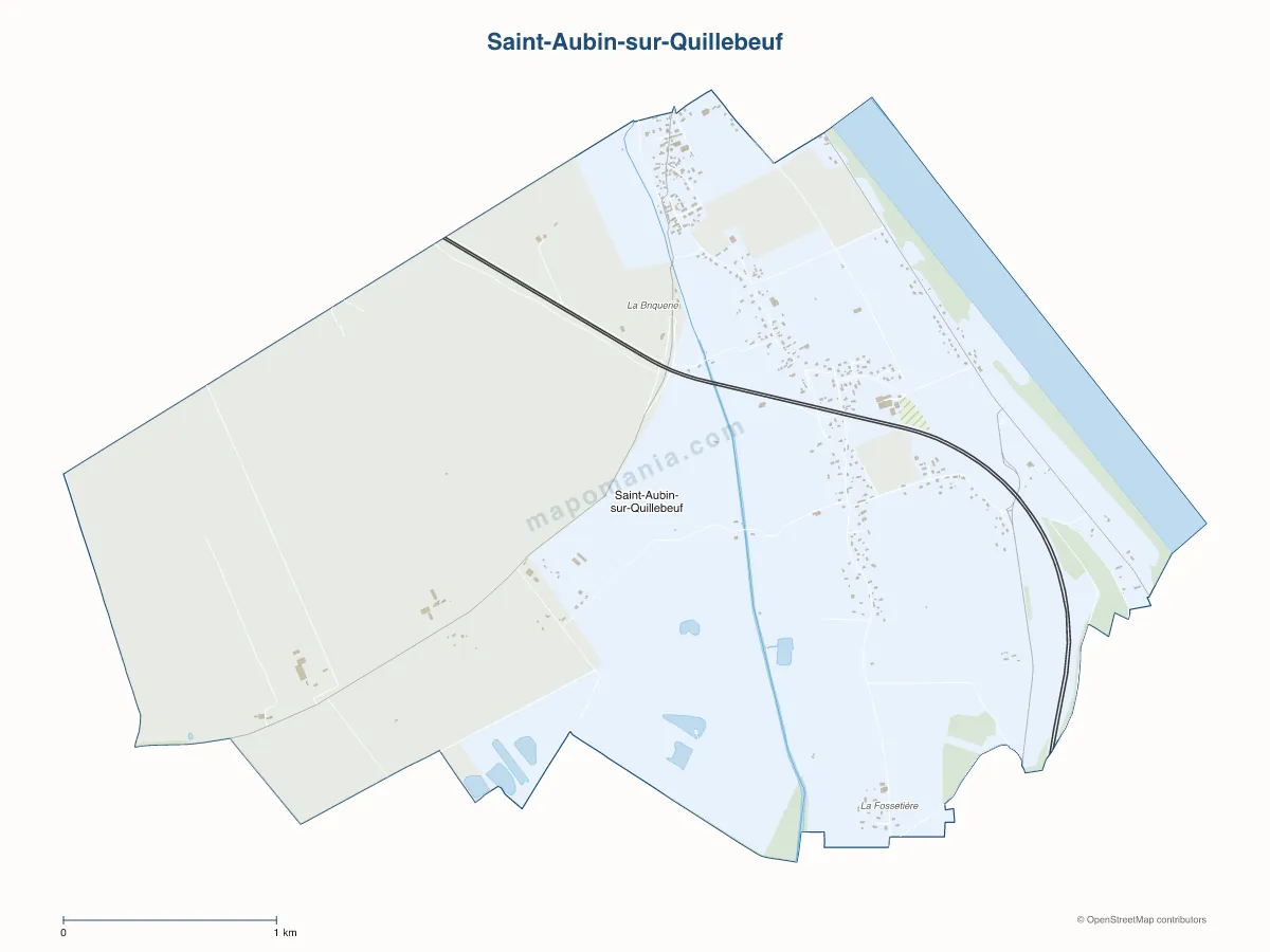 Carte de Saint-Aubin-sur-Quillebeuf à personnaliser