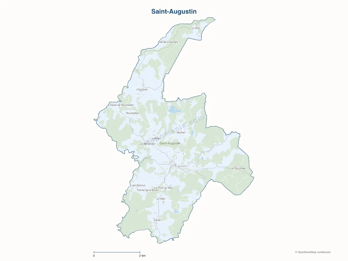 Carte de Saint-Augustin à personnaliser