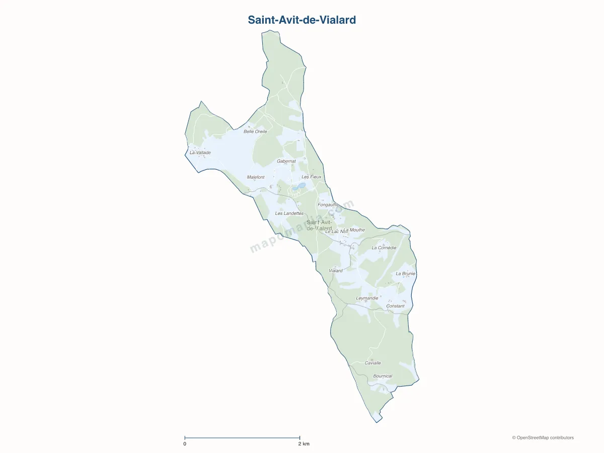 Carte de Saint-Avit-de-Vialard à personnaliser