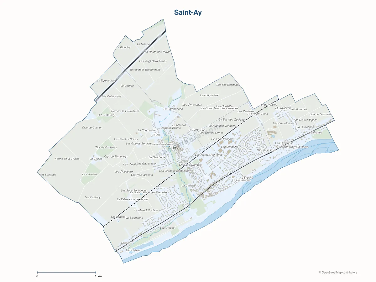 Carte de Saint-Ay à personnaliser