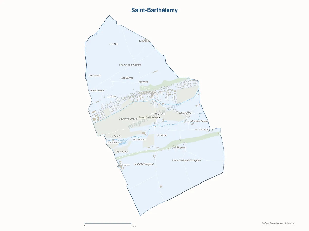 Carte de Saint-Barthélemy à personnaliser