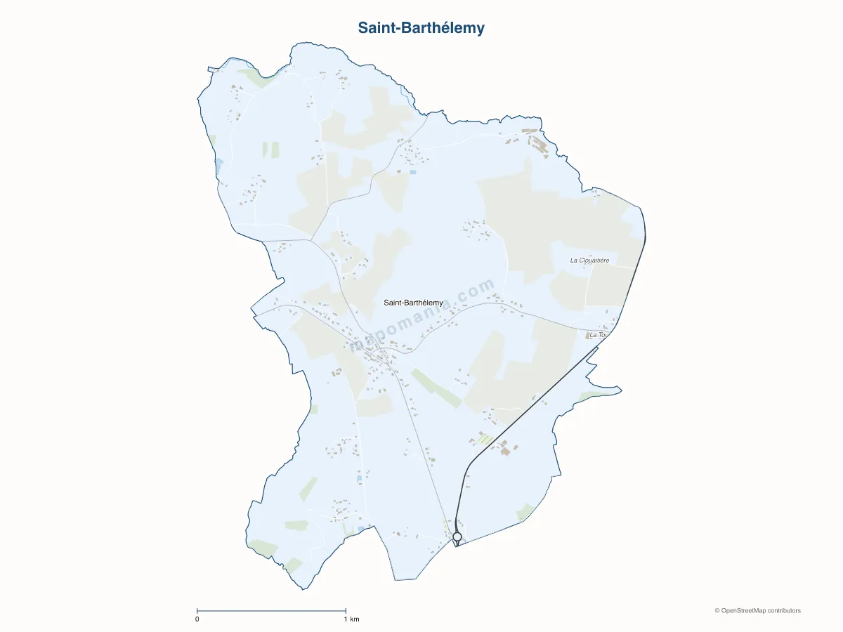 Carte de Saint-Barthélemy à personnaliser