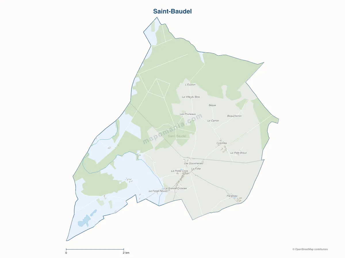 Carte de Saint-Baudel à personnaliser