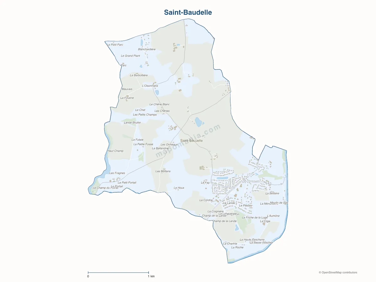 Carte de Saint-Baudelle à personnaliser