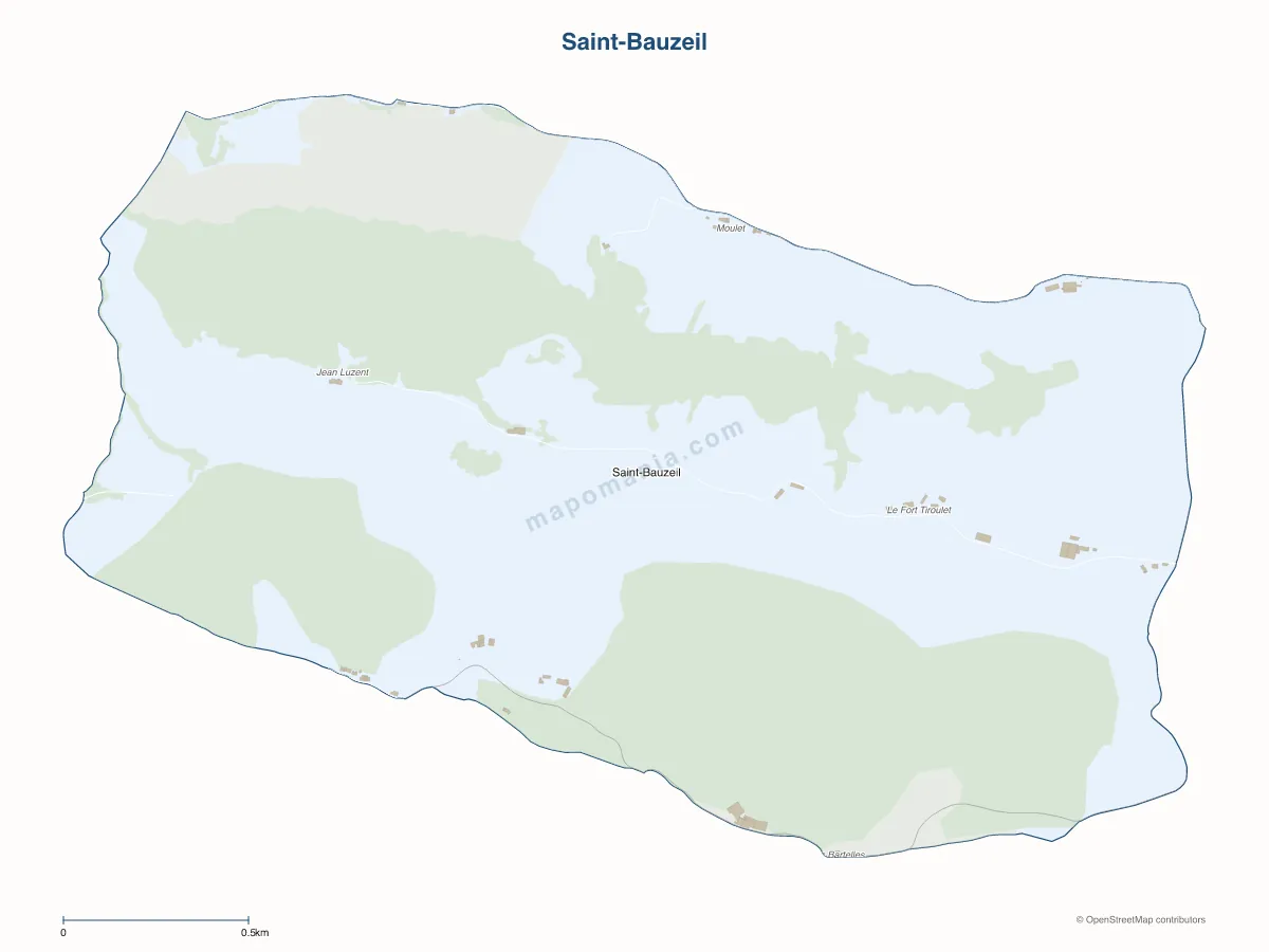 Carte de Saint-Bauzeil à personnaliser