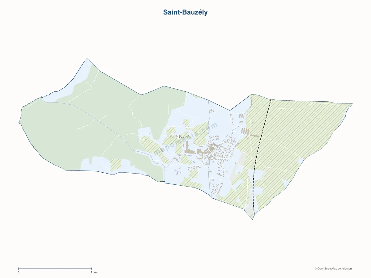 Carte de Saint-Bauzély à personnaliser
