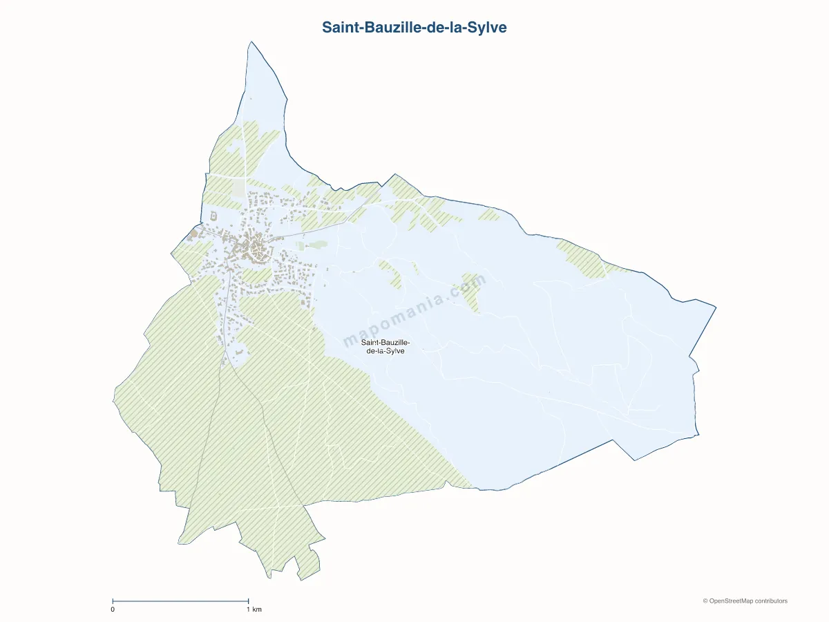 Carte de Saint-Bauzille-de-la-Sylve à personnaliser