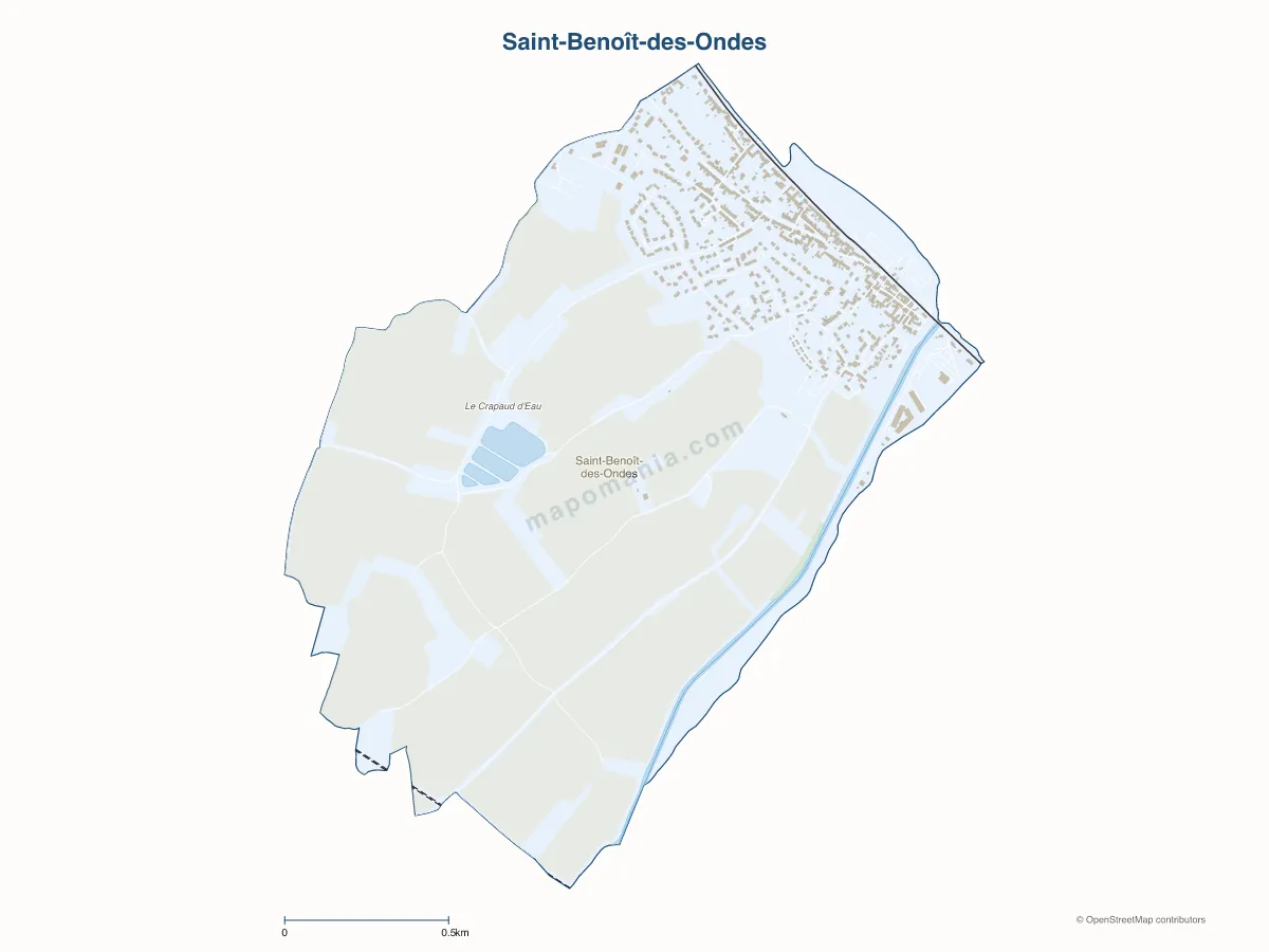 Carte de Saint-Benoît-des-Ondes à personnaliser