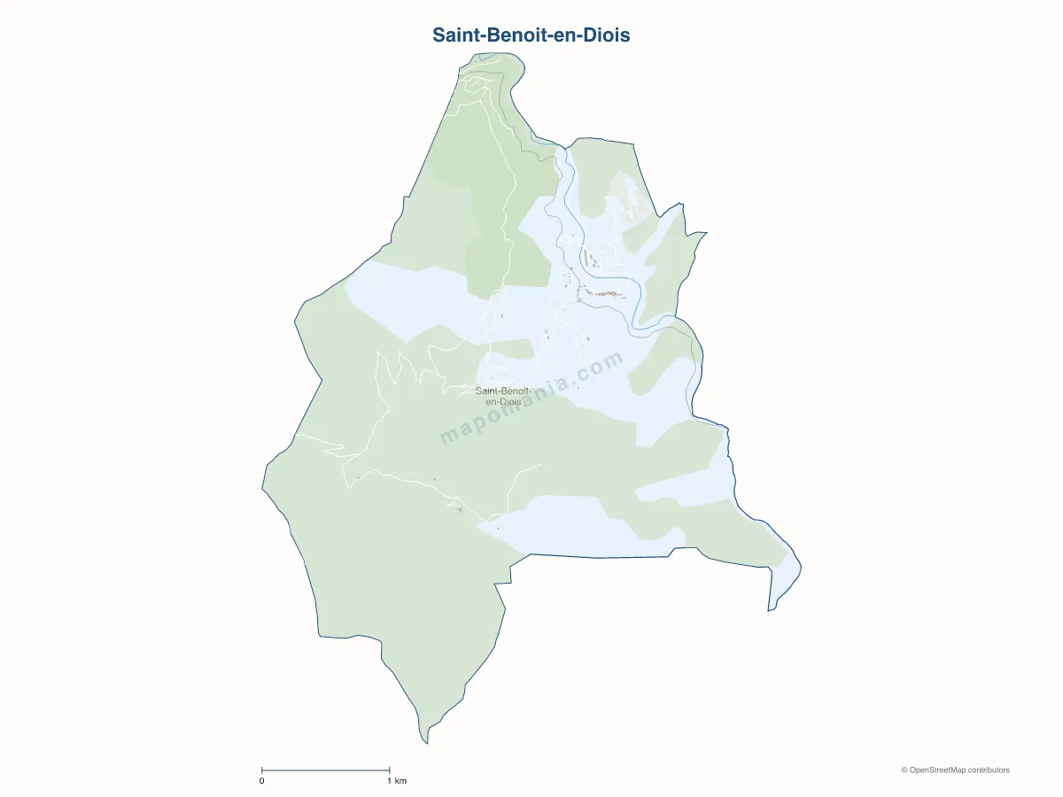 Carte de Saint-Benoit-en-Diois à personnaliser