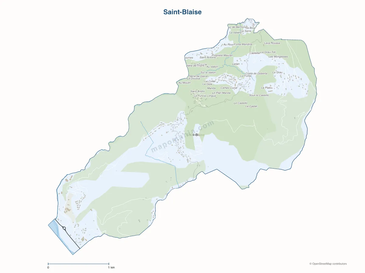 Carte de Saint-Blaise à personnaliser