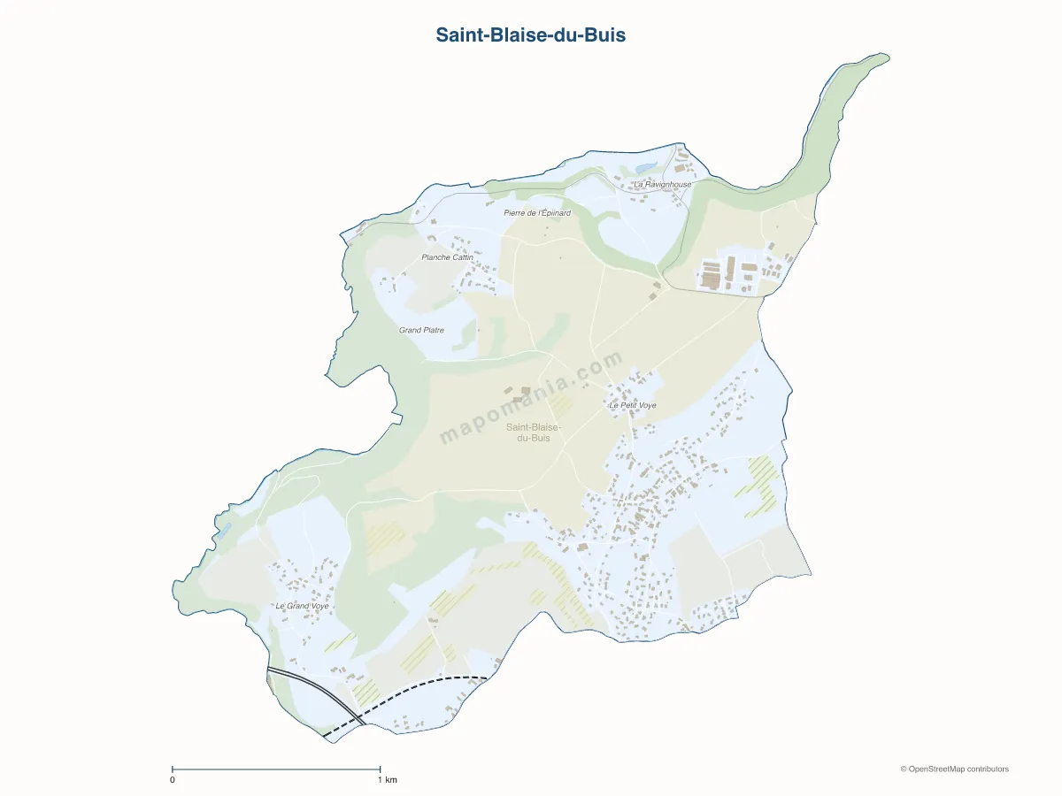 Carte de Saint-Blaise-du-Buis à personnaliser