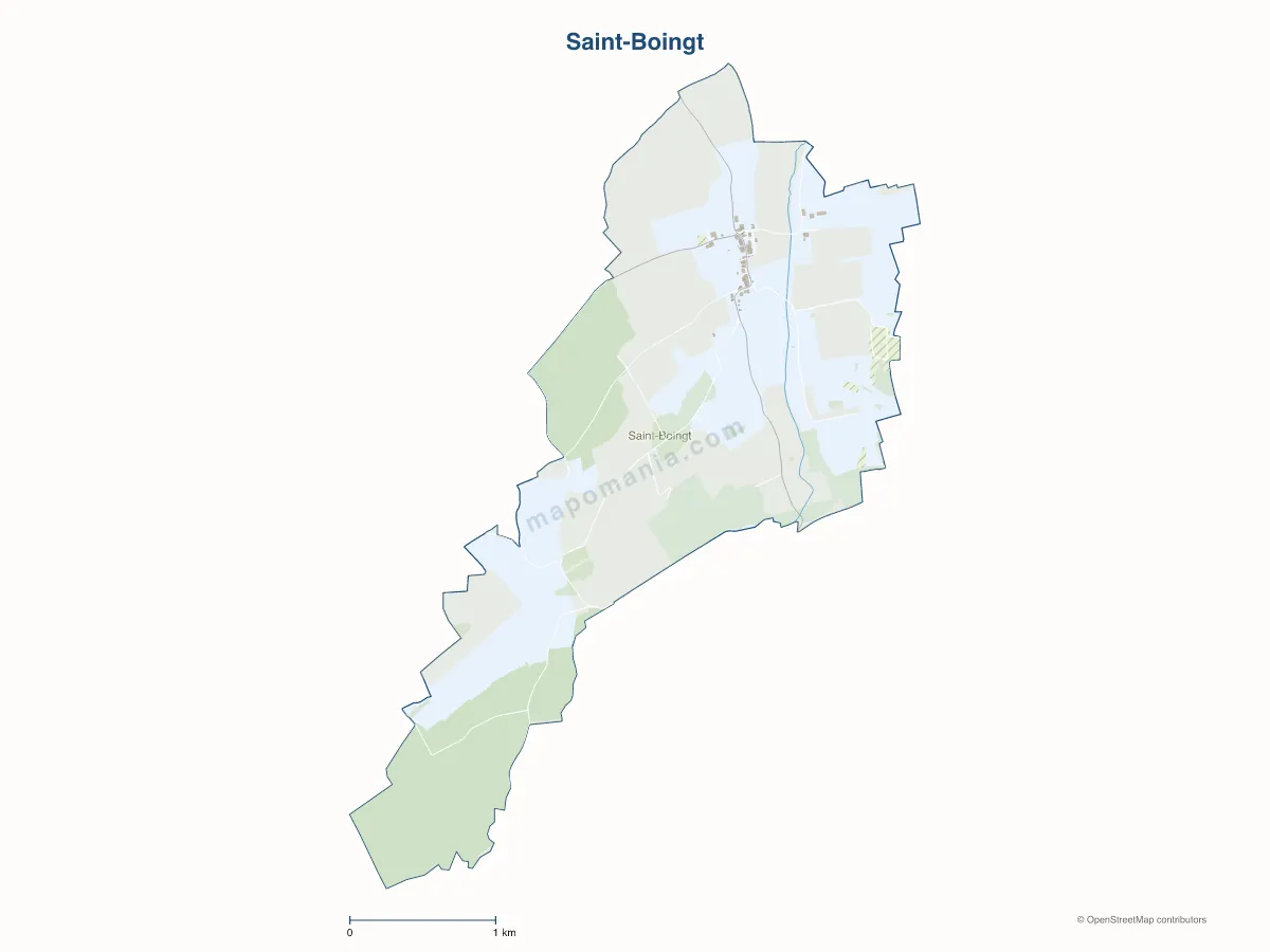 Carte de Saint-Boingt à personnaliser