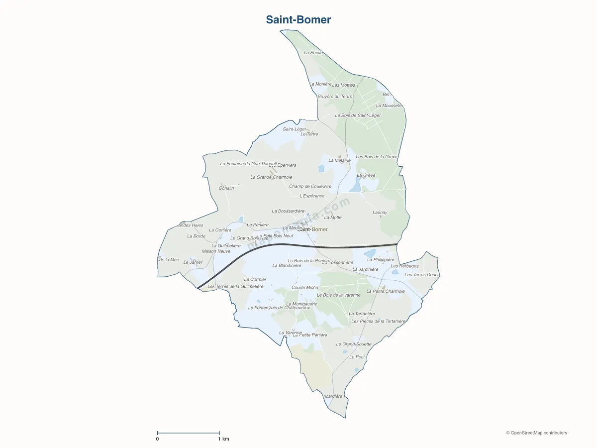 Carte de Saint-Bomer à personnaliser