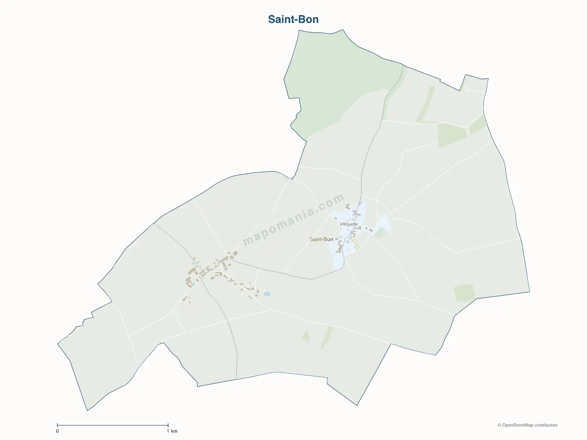 Carte de Saint-Bon à personnaliser