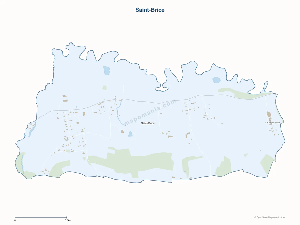 Carte de Saint-Brice à personnaliser