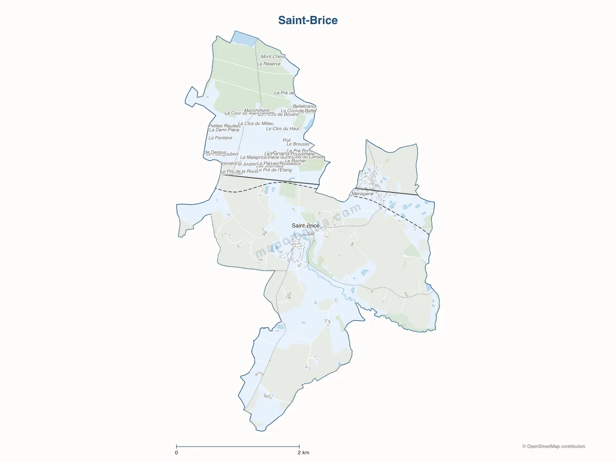 Carte de Saint-Brice à personnaliser